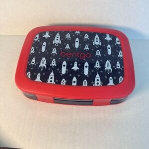 Bentgo Kids Prints Leak- Proof 5 -Compartment Lunch Box- Space Rockets
